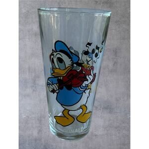 Vtg 1978 Pepsi Disney Glass Donald Duck Violin Huey Dewey Louie 50th Birthday